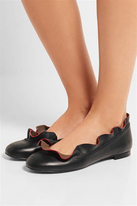 women's leather ballerina flats.